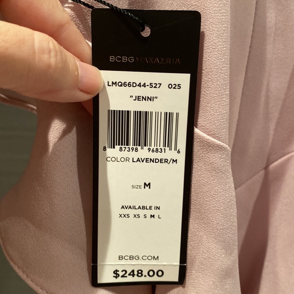 BCBGMAXAZRIA Jenni mini racer back dress with ruffle detail. Size medium - Picture 6 of 7